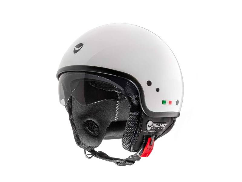 Helm HELMO Milano Demi Jet Puro Slider (L, Pearl White) von Scooter-ProSports