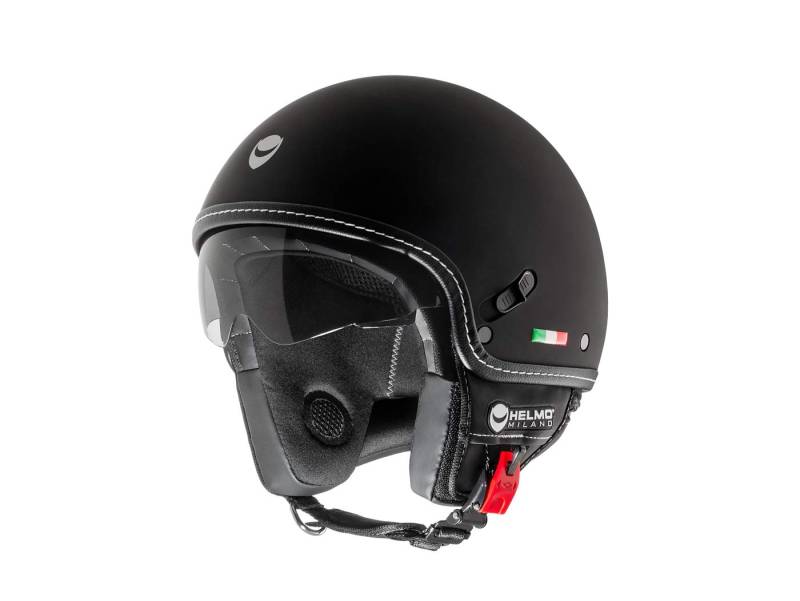 Helm HELMO Milano Demi Jet Puro Slider (S, schwarz matt) von Scooter-ProSports