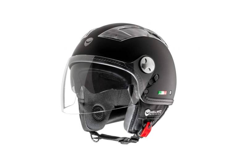 Helm HELMO Milano Demi Jet -Turbine- Jethelm (L, schwarz matt) von Scooter-ProSports