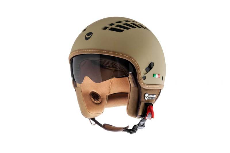 Helm HELMO Milano Demi Jet -ViaColVento- (S, Pistachio grün matt) von Scooter-ProSports