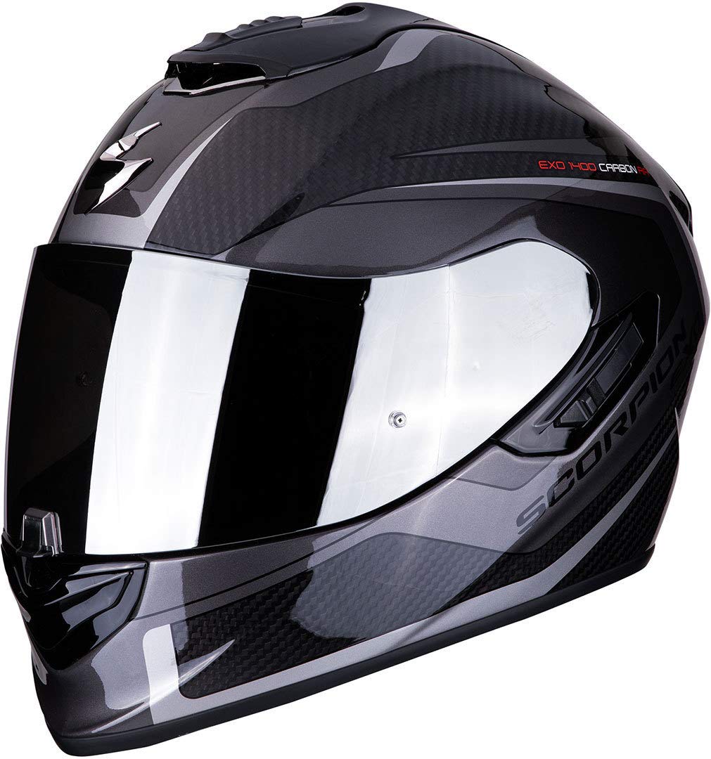 Scorpion Unisex – Erwachsene NC Motorrad Helm, Schwarz/Grau, XS von ScorpionEXO