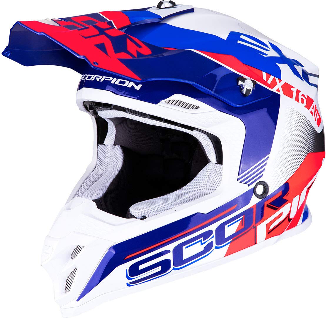 Scorpion 46-266-222-06 VX-16 Air Arhus Pearl White-Blue-Neon Red XL von Scorpion