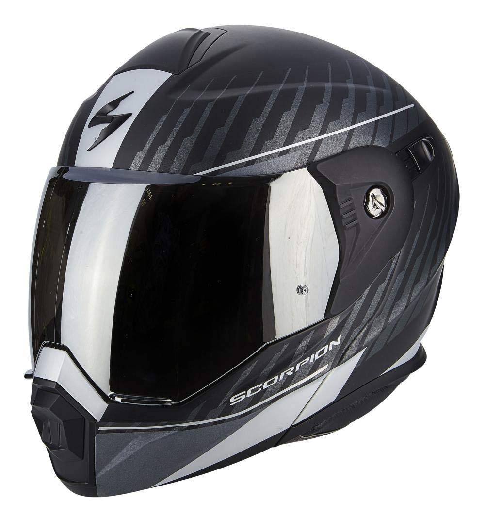 Scorpion 84-235-159-05 Motorradhelm - ADX-1 BATTLEFLAGE Matt black-silver L von Scorpion