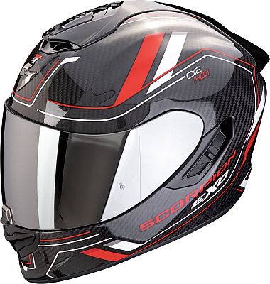 Scorpion EXO-1400 Evo Air II Carbon Mirage, Integralhelm - Schwarz/Rot/Weiß - XL von Scorpion