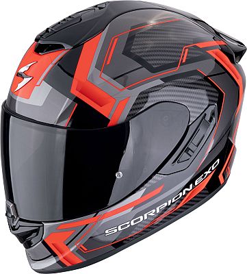 Scorpion EXO-1400 Evo Air II Linart, Integralhelm - Schwarz/Rot/Grau - XS von Scorpion