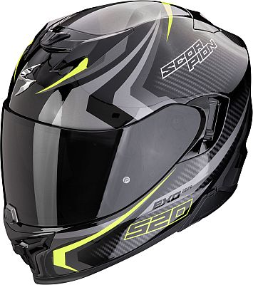 Scorpion EXO-520 Evo Air Terra, Integralhelm - Schwarz/Silber/Neon-Gelb - XL von Scorpion