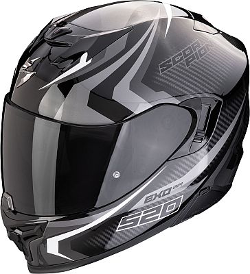 Scorpion EXO-520 Evo Air Terra, Integralhelm - Schwarz/Silber/Weiß - XL von Scorpion