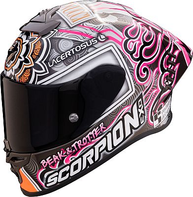 Scorpion EXO-R1 Evo Air FIM 1 Aron Canet, Integralhelm - Rosa/Weiß/Schwarz/Orange - L von Scorpion