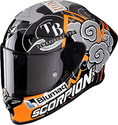 Scorpion EXO-R1 Evo Air FIM Racing#1 Aron 2024, Integralhelm - Schwarz/Grau/Orange - XL von Scorpion