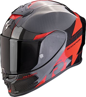 Scorpion EXO-R1 Evo Carbon Air Rally, Integralhelm - Schwarz/Rot - L von Scorpion