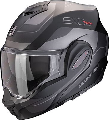 Scorpion EXO-Tech Evo Pro Commuta, Modularhelm - Matt Schwarz/Silber - M von Scorpion