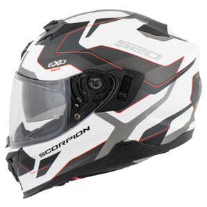 Scorpion Exo-520 Evo Air Elan Integralhelm Matt Weiss Silber Rot von Scorpion