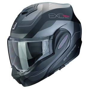 Scorpion Exo-Tech Evo Pro Commuta Klapphelm Matt Schwarz Silber von Scorpion