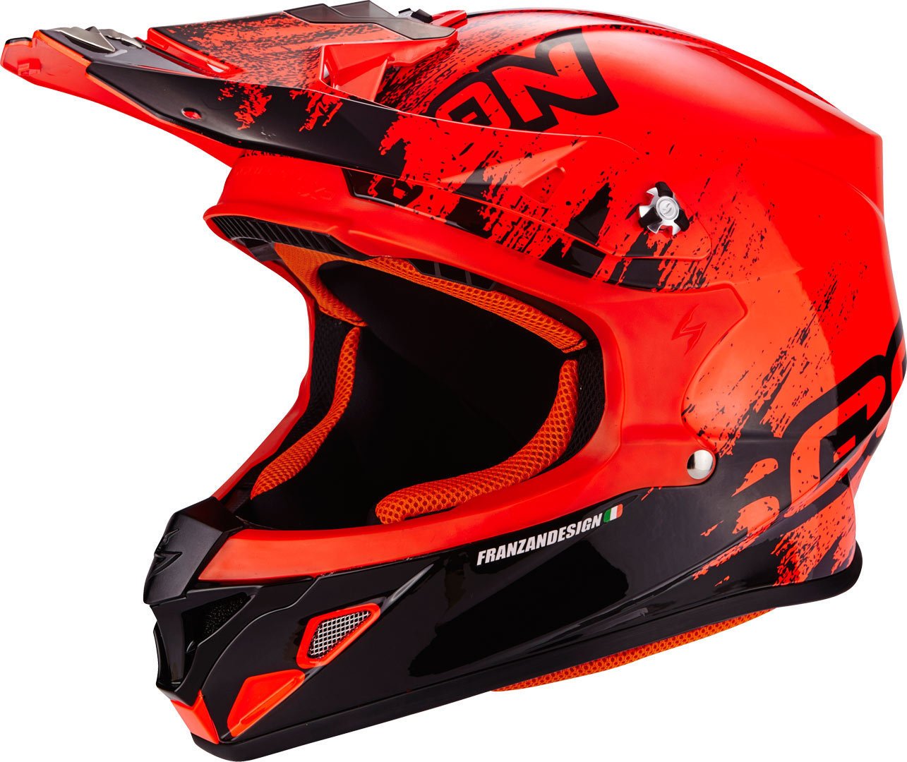 Scorpion Helmet Moto VX-21 Air mudirt, Black/Neon Red, XS von Scorpion