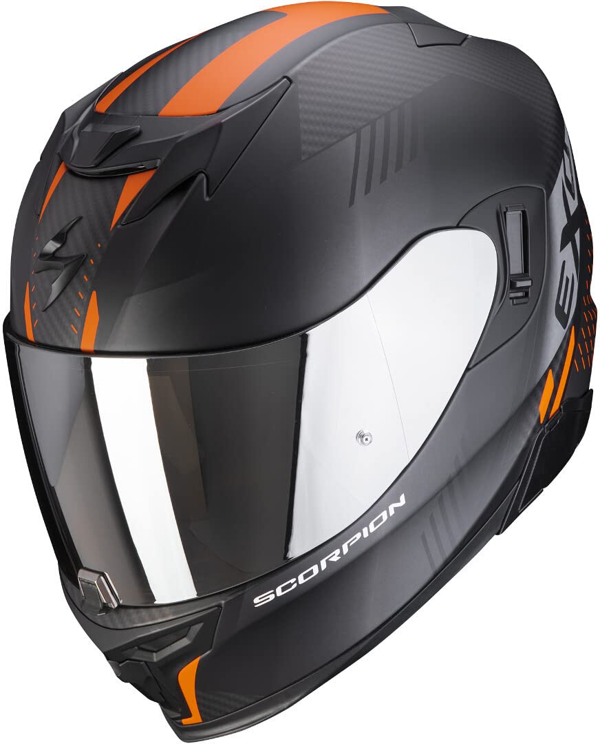 Scorpion Herren Exo-520 Air Laten Mat boble orange Xl Motorcycle Helmets, EXO-520 AIR LATEN Matt Black-Orange XL, XL EU von Scorpion