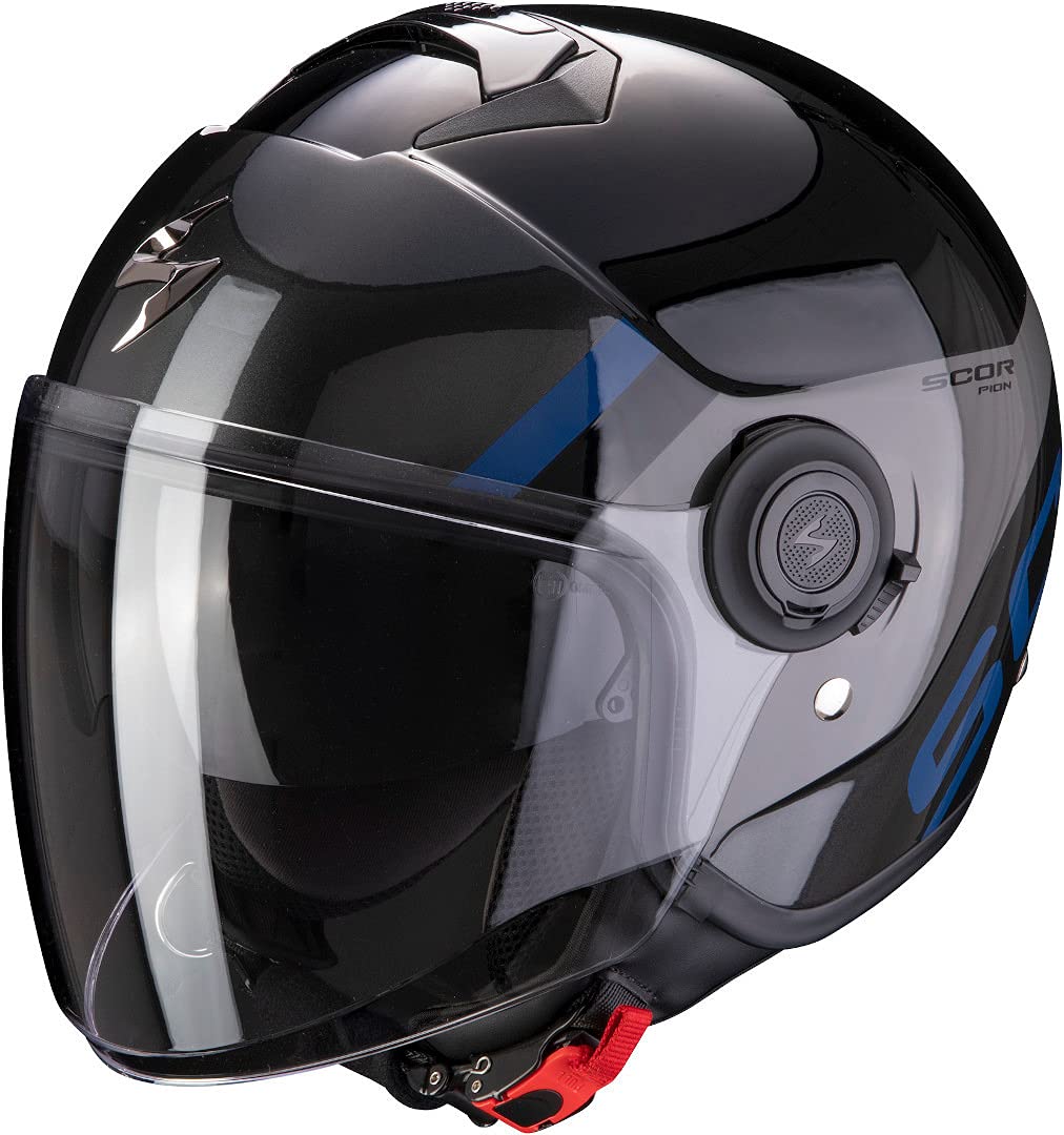 Scorpion Herren NC Motorrad Helm, Schwarz/Grau, S von Scorpion