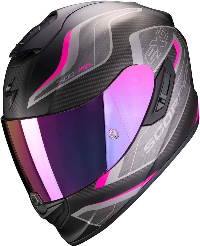 Scorpion Herren NC Motorrad Helm, Schwarz/Rosa, S von Scorpion