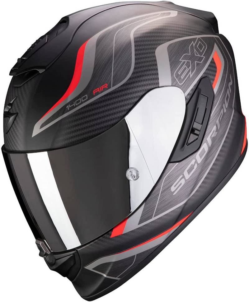 Scorpion Herren NC Motorrad Helm, Schwarz/Rot, M von Scorpion