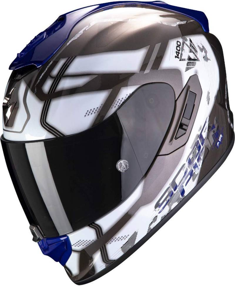 Scorpion Herren NC Motorrad Helm, Weiss/Blau, S von Scorpion