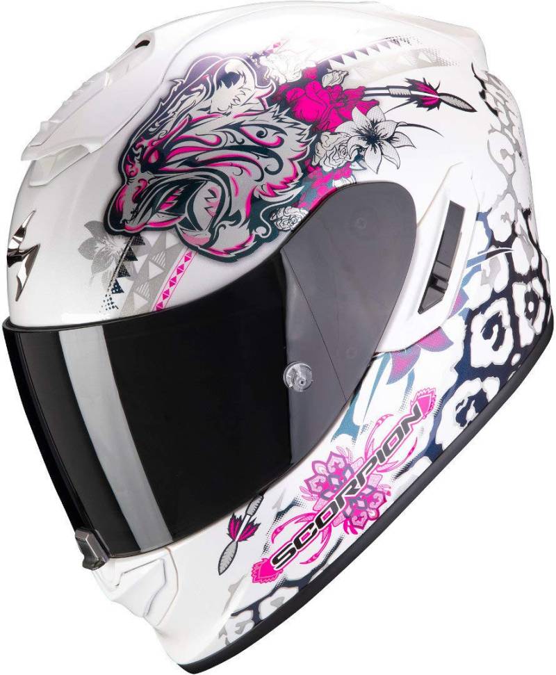 Scorpion Herren NC Motorrad Helm, Weiss/Rosa, M von Scorpion