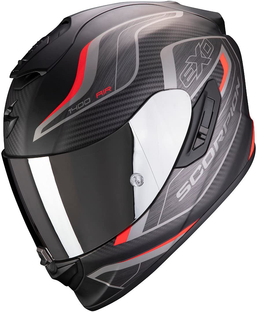 Scorpion Motorradhelm EXO-1400 AIR ATTUNE Matt Black-Red, Schwarz/Rot, S Nc von Scorpion