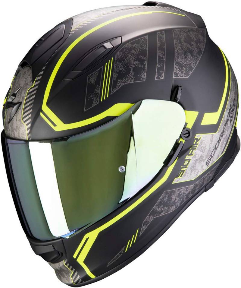 Scorpion Motorradhelm EXO-510 AIR Occulta Matt Black-Neon Yellow, Schwarz/Gelb, XS von Scorpion