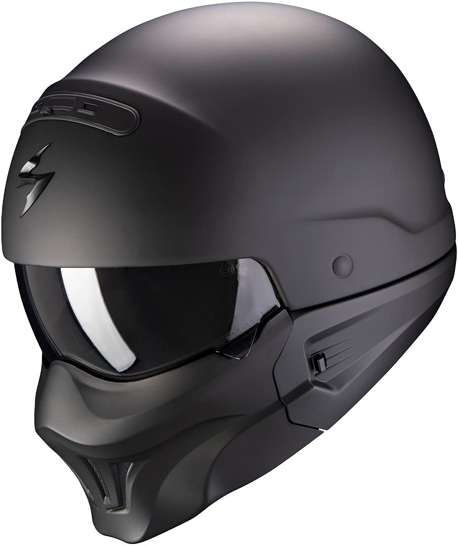 Scorpion Motorradhelm EXO-Combat EVO Matt Black, Schwarz, XS, 85-100-10-02 von Scorpion