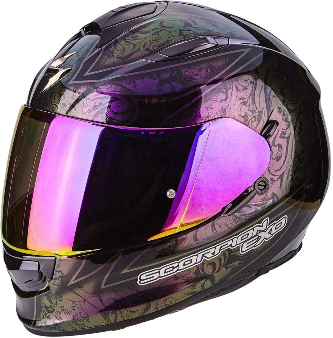 Scorpion Motorradhelm Exo 510 Air Fantasy Cameleon, Schwarz/Pink, Größe XS, 2528_26103 von Scorpion