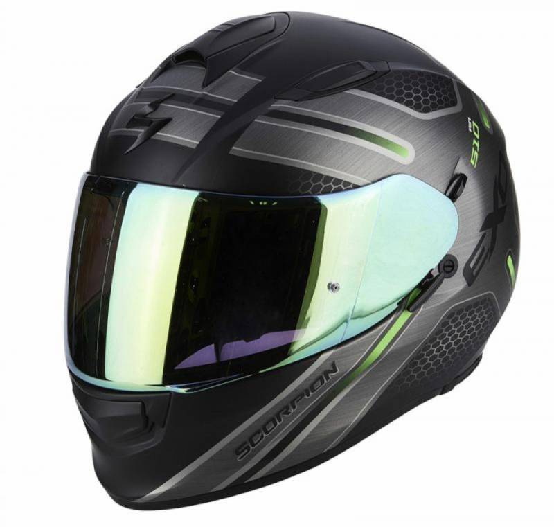 Scorpion Motorradhelm - Exo 510 Air Route, Noir/Vert, Größe L von Scorpion