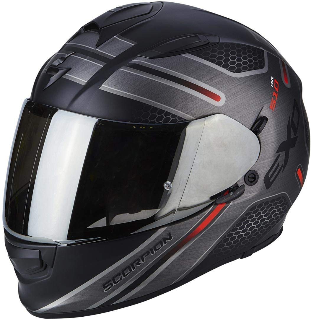 Scorpion Motorradhelm Exo 510 Air Route Matt, Schwarz/Rot, Größe M von Scorpion