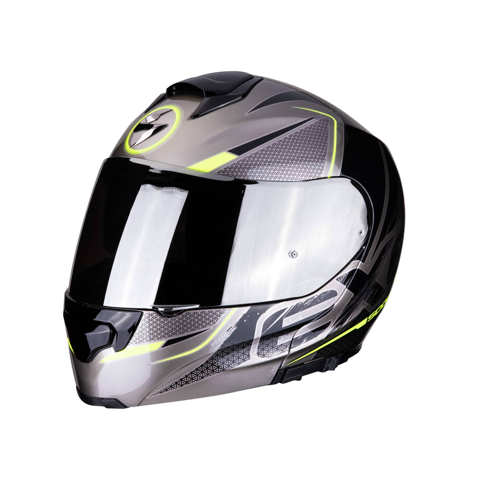 Scorpion Unisex – Erwachsene NC Motorrad Helm, Grau/Schwarz/Fluo, M von Scorpion