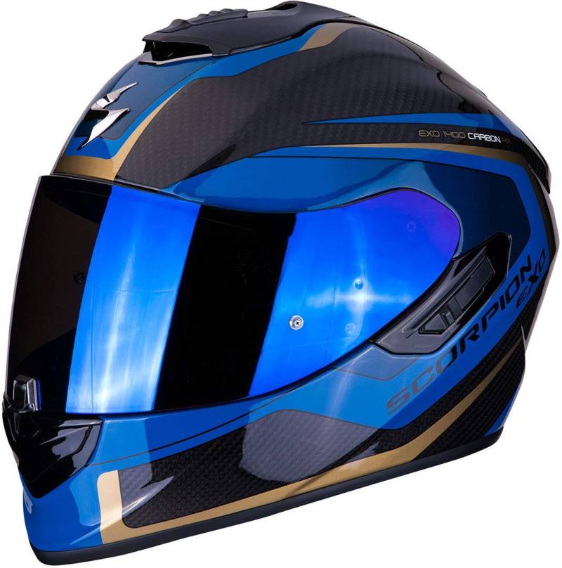 Scorpion Unisex – Erwachsene NC Motorrad Helm, Schwarz/Blau, L von Scorpion