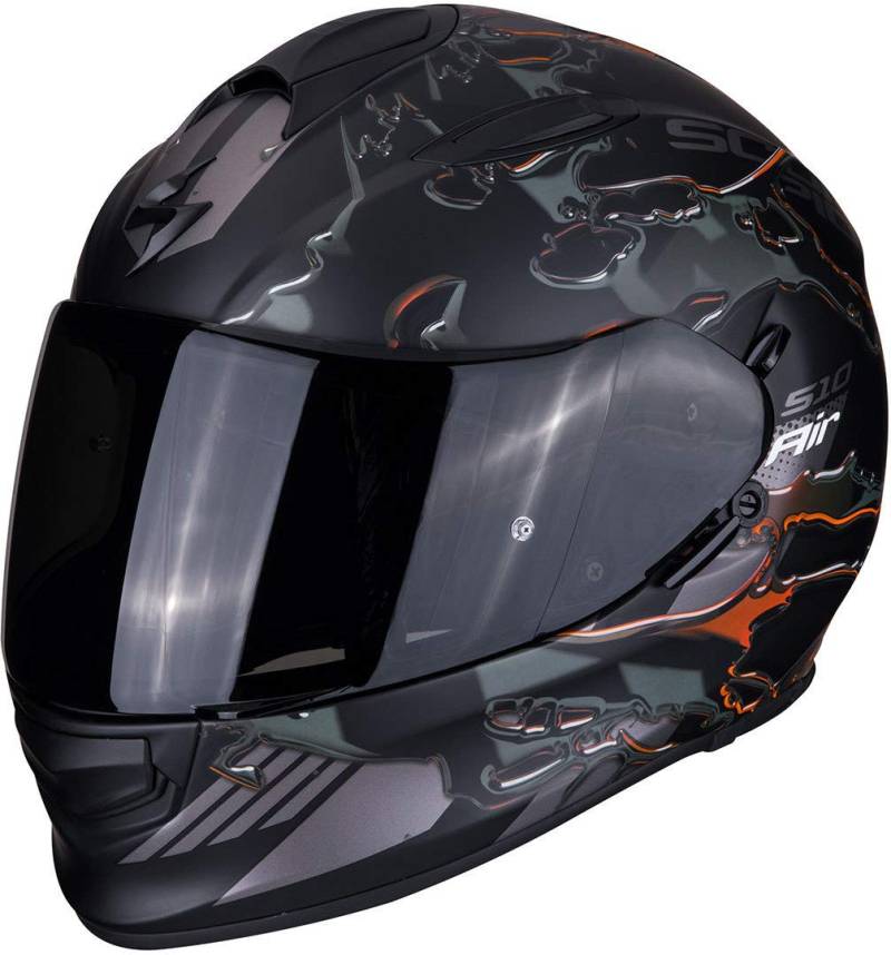 Scorpion Unisex – Erwachsene NC Motorrad Helm, Schwarz/Orange, XL von Scorpion