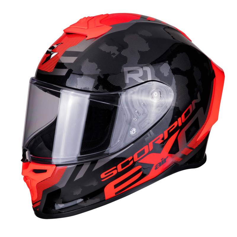 Scorpion Unisex – Erwachsene NC Motorrad Helm, Schwarz/Rot, S von Scorpion