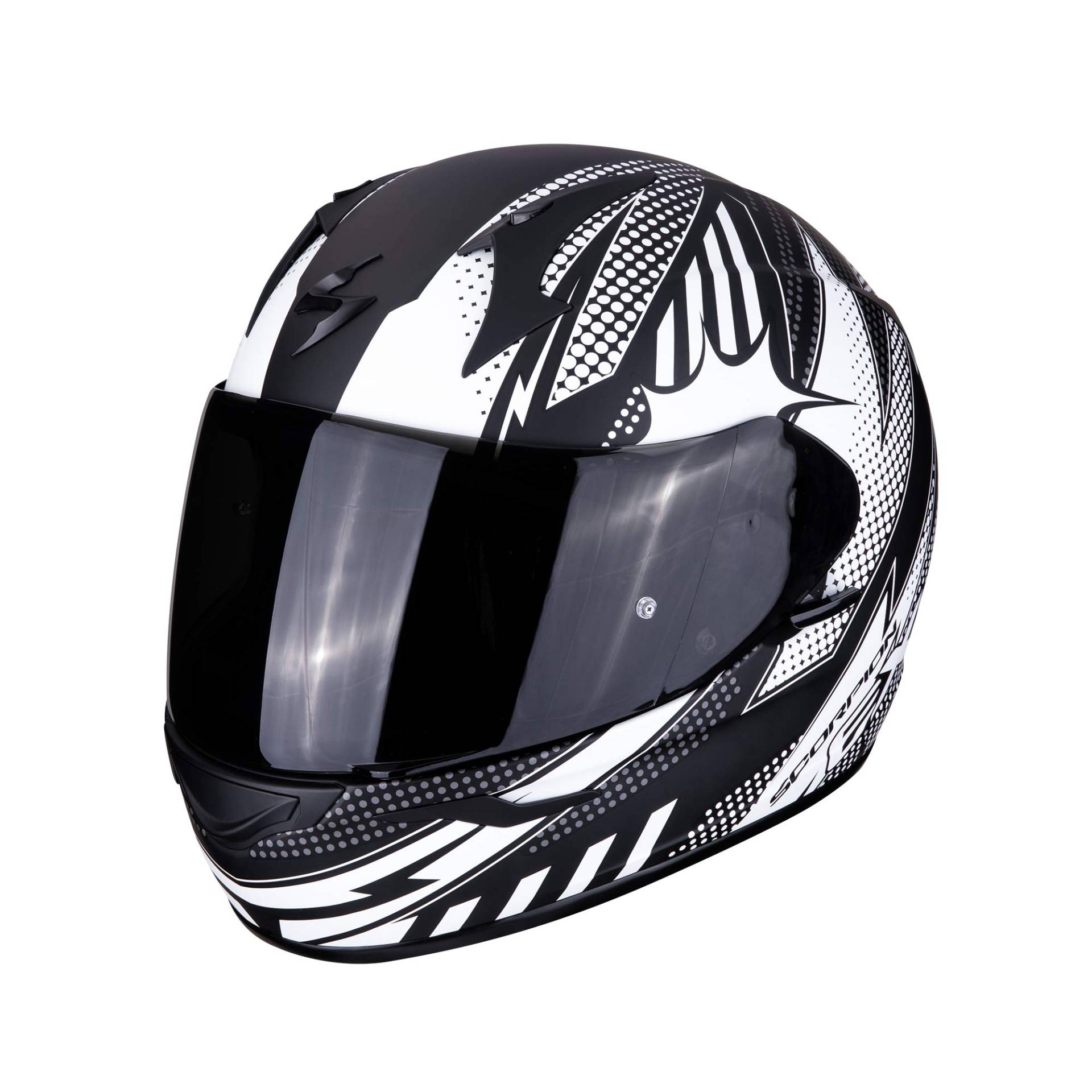 Scorpion Unisex – Erwachsene NC Motorrad Helm, Schwarz/Weiss, XS von Scorpion