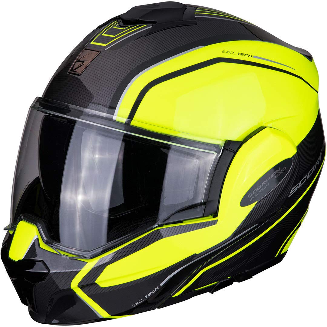 Scorpion Unisex Exo Tech Time Off HELM, Neon Yellow-Silver, S EU von Scorpion