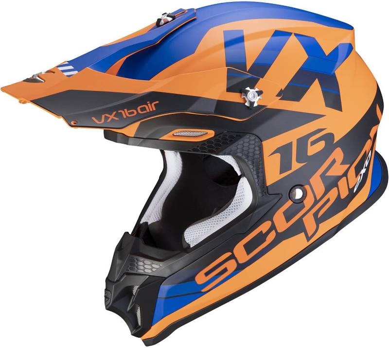 Scorpion VX-16 AIR X-TURN Matt Orange-Blue S von Scorpion