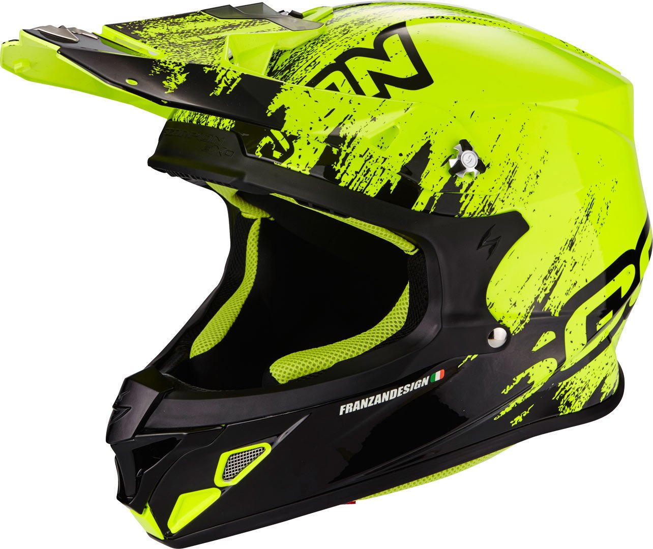 Scorpion VX-21 Air Mudirt Erwachsener Motorradhelm, Neon/Gelb, Größe Mittel von Scorpion