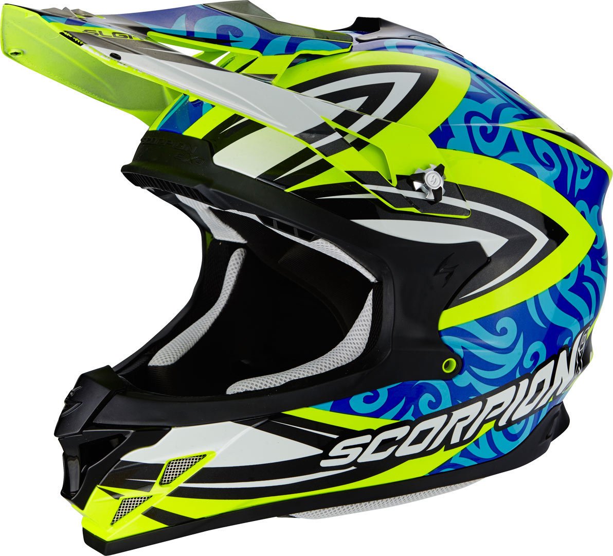 Scorpion Helm Motorrad vx-15 Evo Air Revenge, Neon Yellow/Blue/Black, L von ScorpionEXO