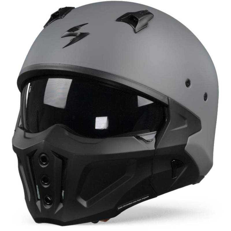 Scorpion Herren Covert-X SOLID Cement Gray Matt XXL Motorcycle Helmets, grau von ScorpionEXO