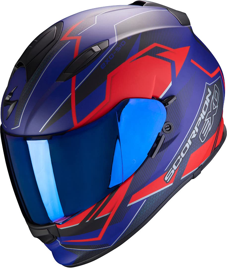 Scorpion Herren NC Motorrad Helm, Blau/Rot, XL von ScorpionEXO