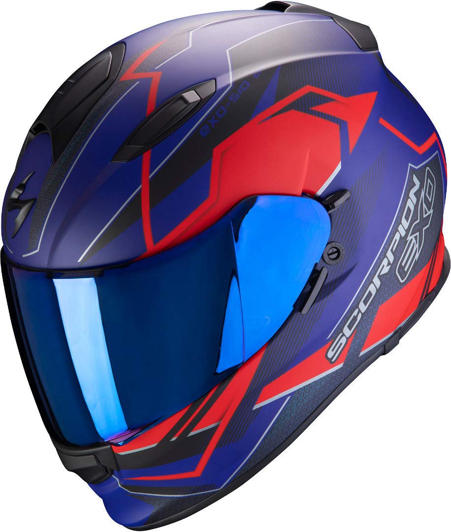 Scorpion Herren NC Motorrad Helm, Blau/Rot, XS von ScorpionEXO