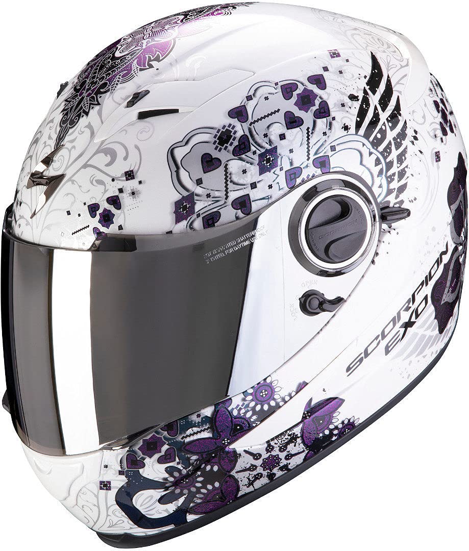 Scorpion Motorradhelm EXO-490 Divina White-Chameleon, Weiss/Caméléon, XS, 49-312-73-02 von ScorpionEXO