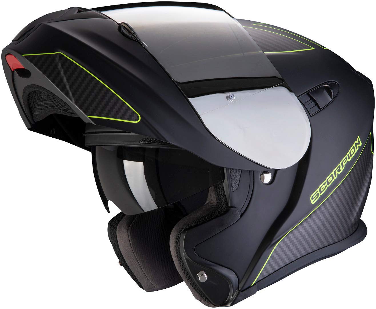 Scorpion Motorradhelm EXO-920 FLUX Matte Black-Neon yellow, Schwarz/Gelb, S, 92-297-157-03 von ScorpionEXO