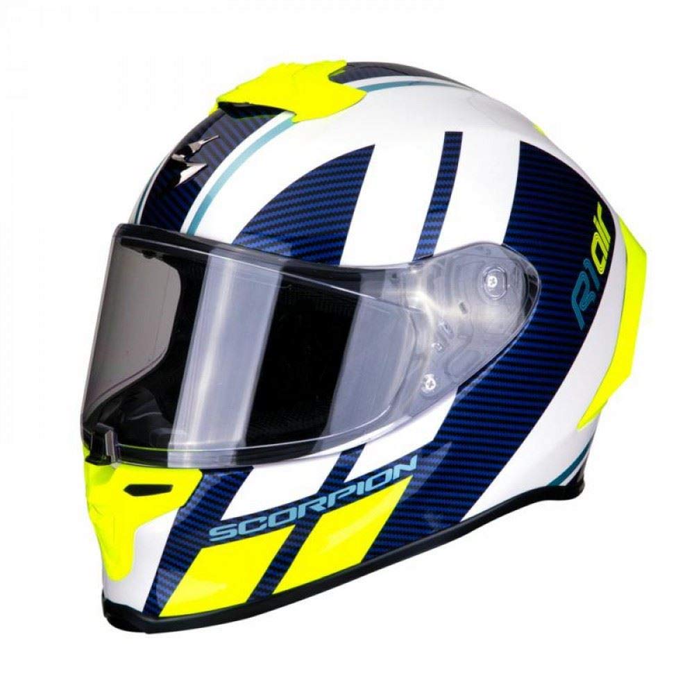 Scorpion Motorradhelm EXO-R1 AIR OGI Black-Neon yellow, Schwarz/Fluo, S von ScorpionEXO