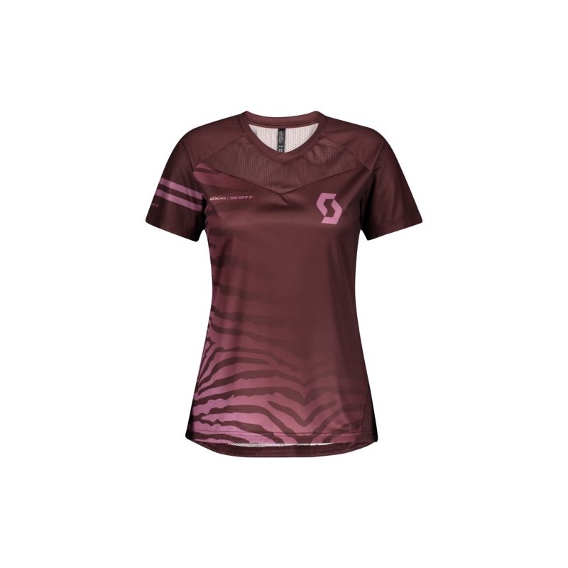 Scott Shirt Damen Trail Vertic Pro s/sl - maroon red/cassis pink/EU M von Scott Sports