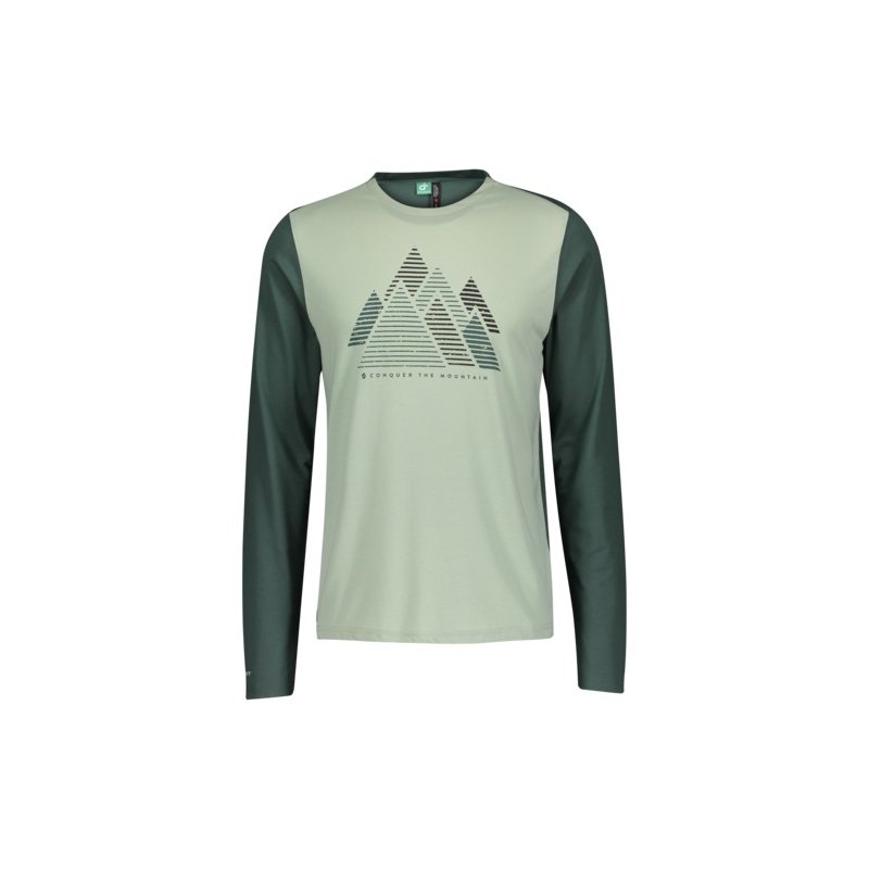 Scott Shirt M's Defined DRI Graphic L-SL - smoked green/pistachio... von Scott Sports