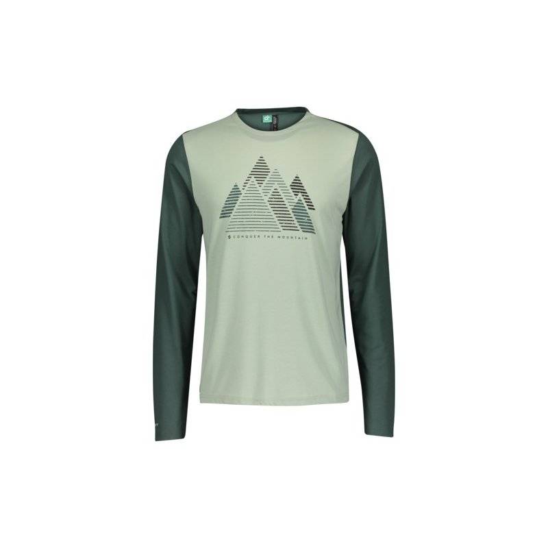 Scott Shirt M's Defined DRI Graphic l/sl - smoked green/pistachio... von Scott Sports