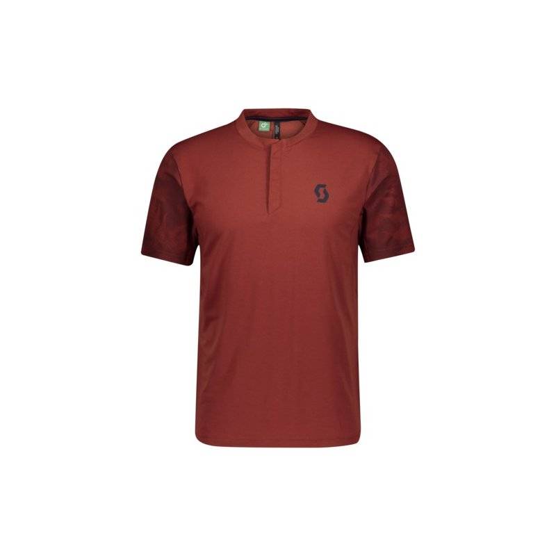 Scott Shirt M's Trail Flow DRI Button S-SL - rust red von Scott Sports