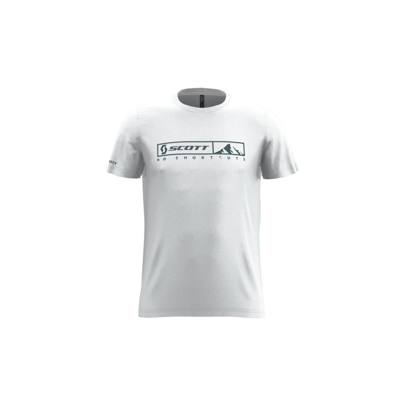 Scott T-Shirt M's 10 No Shortcuts S-SL - white von Scott Sports